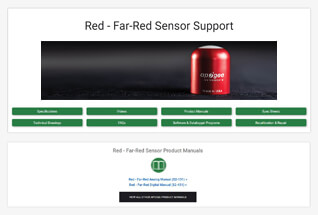 红色-远红色传感器的产品支持信息。