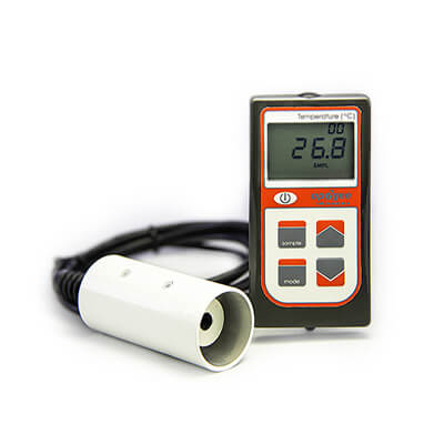 Image of an infrared radiometer handheld meter