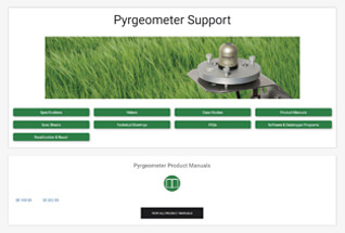 对于pyrgeometers产品支持信息。