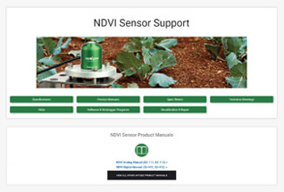 NDVI传感器的产品支持信息。